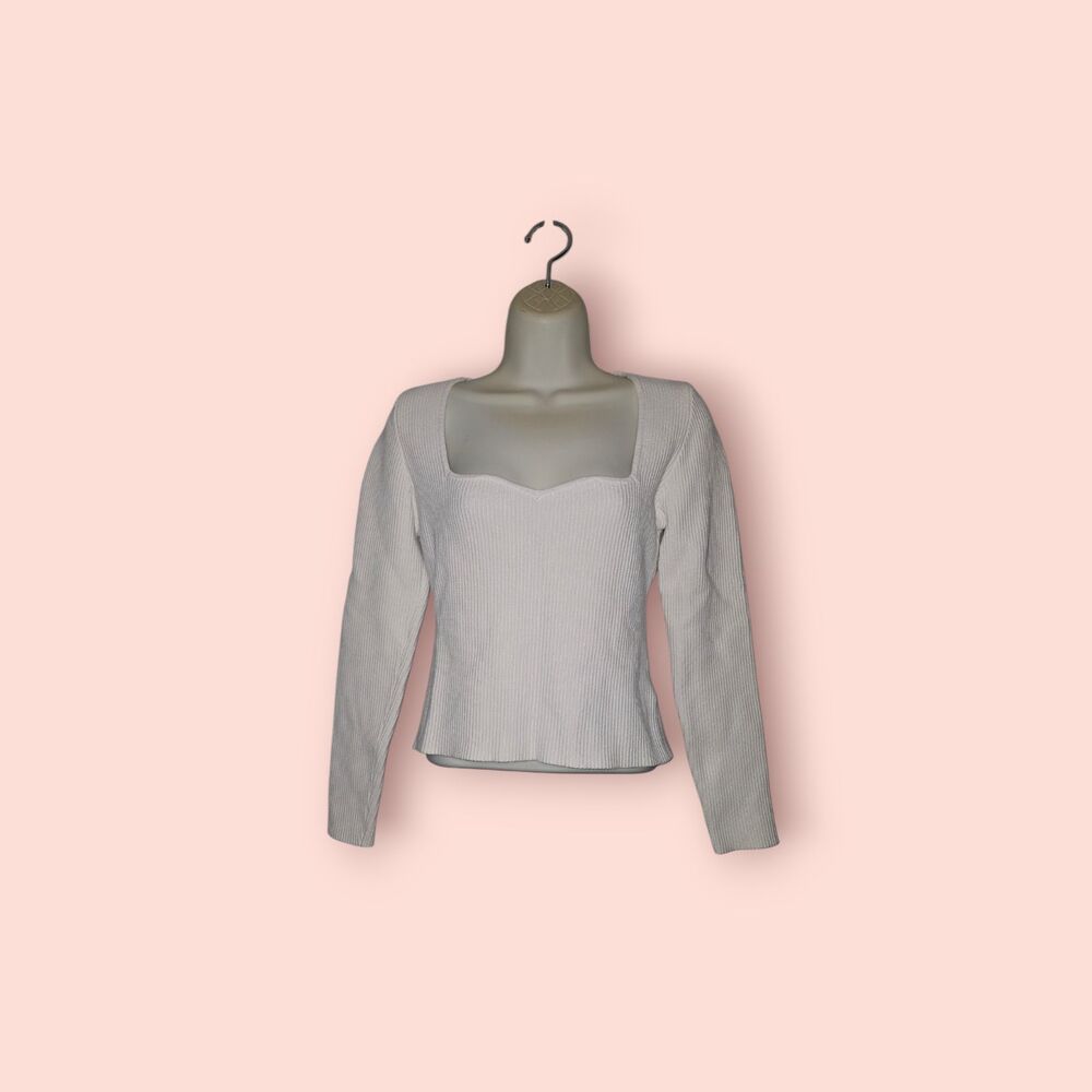 House of Harlow 1960 x Revolve Kora Sweetheart Knit Top Long Sleeve Ribbed Top